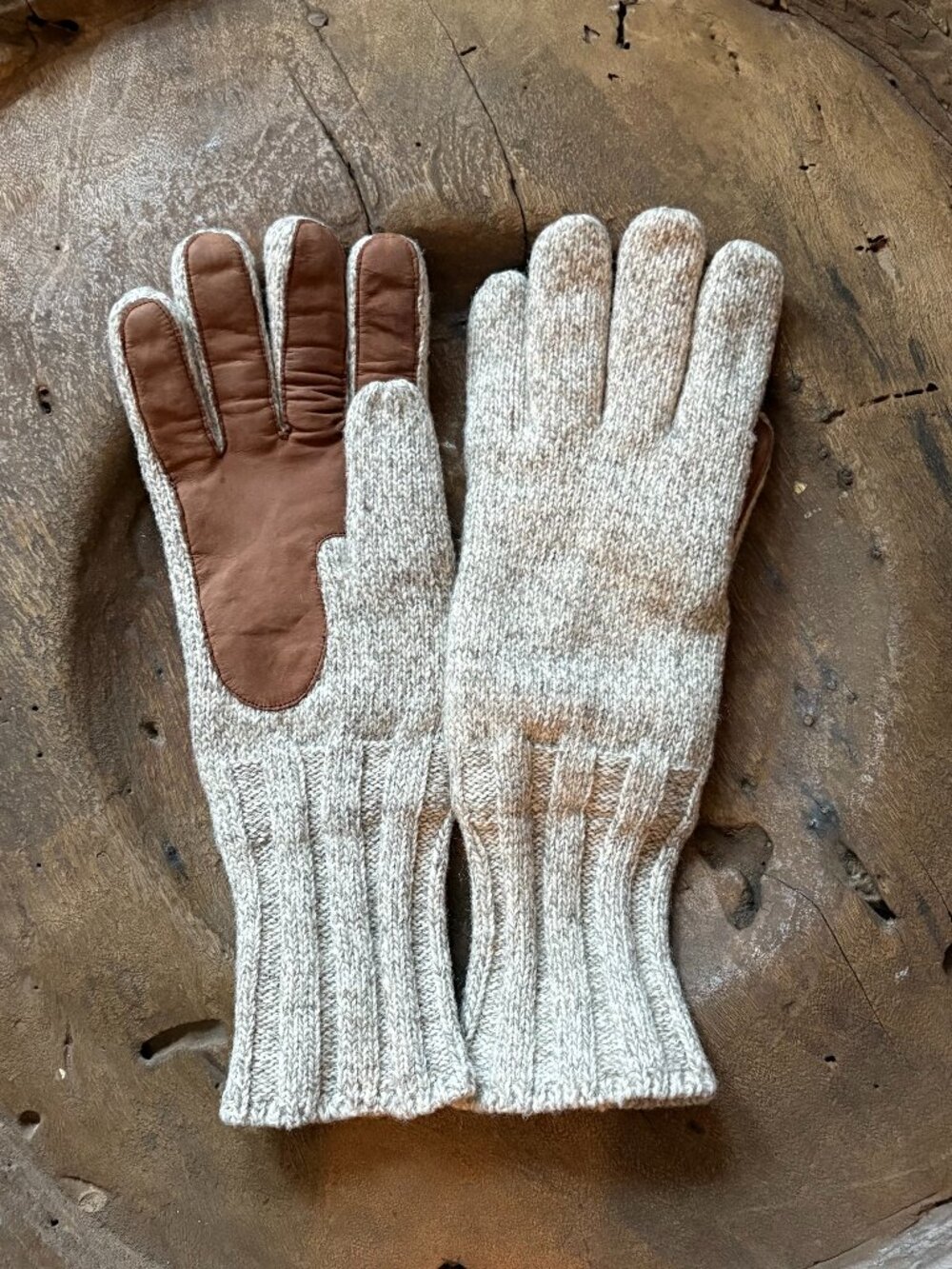 Fownes Ragg Wool Leather Palm Gloves Thinsulate Lined 1990s unisex M/L